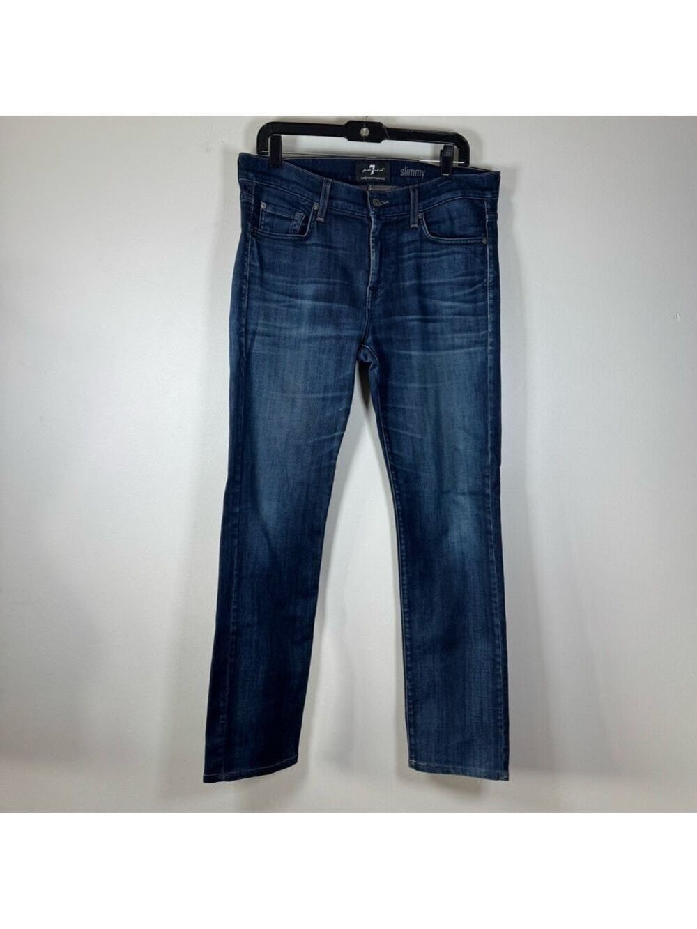 7 For All Mankind Slimmy Dark Blue Skinny Jeans size 33